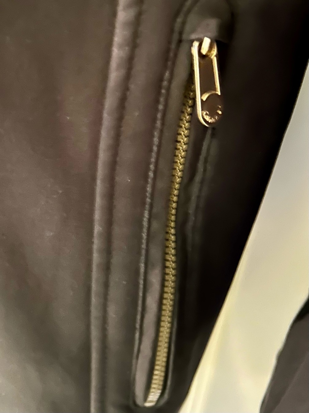 Calvin Klein Black Trench Coat with Faux-Fur Hood Trim - Picture 5 of 7